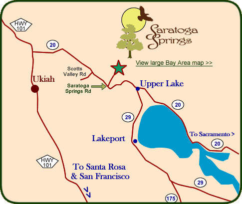 map of retreat center in northern california